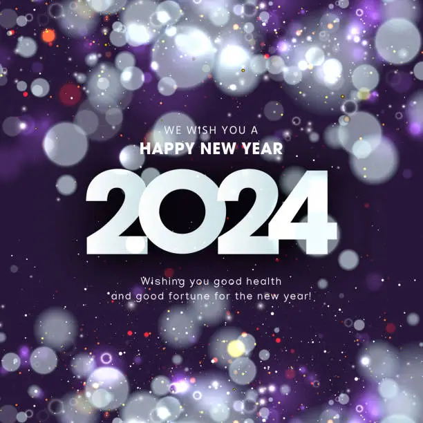 Vector illustration of Happy New Year 2024