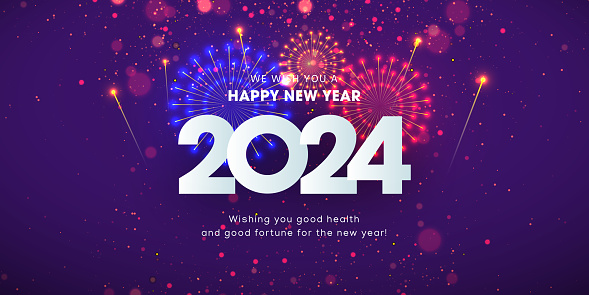 Happy new year greeting card design. stock illustration