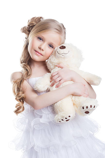 istock Image of beautiful girl with teddy bear 177749883