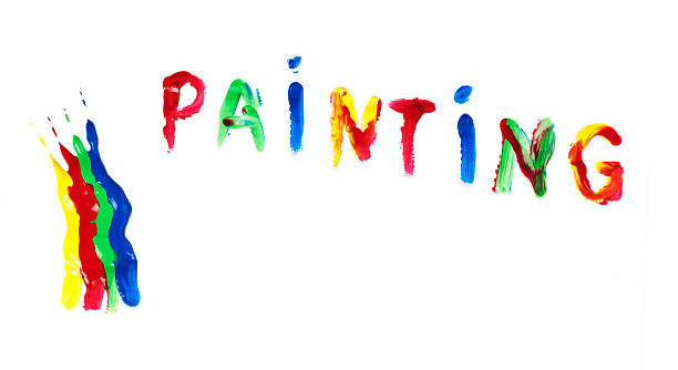 istock Paint coated on paper. Text painting. 177750195