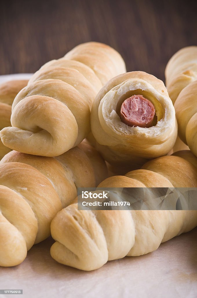 Sausage Buns. Appetizer Stock Photo