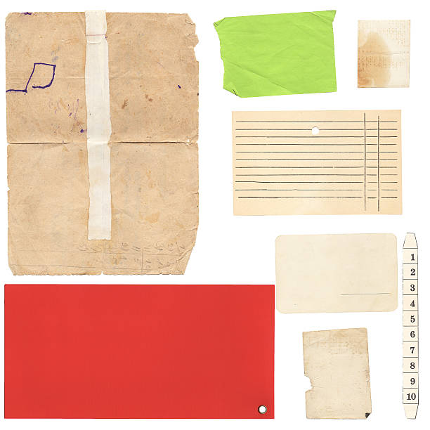 istock Set of old paper sheets and card 177750895