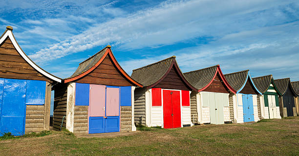 istock Colorful Beach Huts at Mablethorpe, Lincolnshire, UK. 177751116