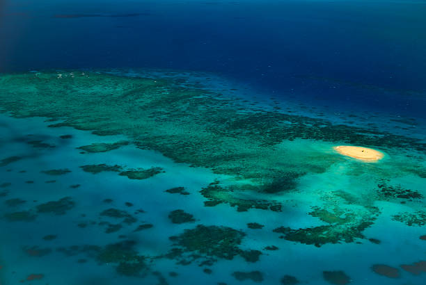 Famous Heart reef close to the Whitsunday islands.