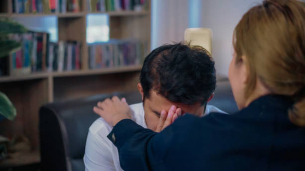 istock Asian man doing a desperate gesture during  therapy with a psychologist. 1777522826