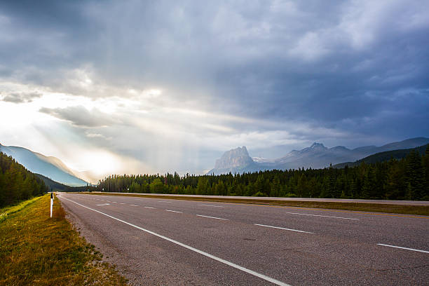 Enlighted road stock photo