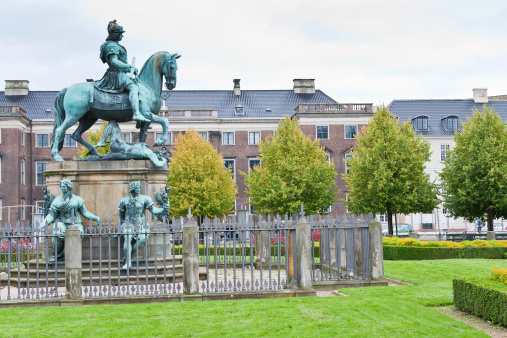 Christian V statue in Kongens Nytorv (King's New Square) in Copenhagen, Denmark