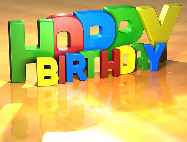 istock Word Happy Birthday on yellow background 177752733