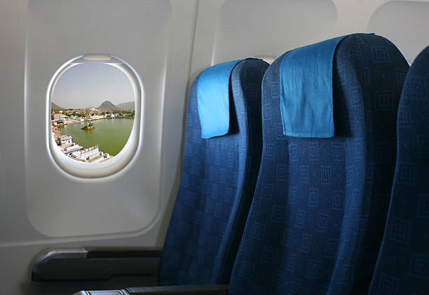 airplane seat and window