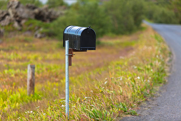 istock Old Weathered Mailbox at Rural Roadside in Iceland 177753771