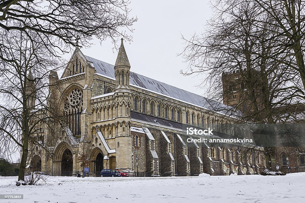 Catedral y abadía de Saint albán en St.Albans, Reino Unido - Foto de stock de Abadía libre de derechos