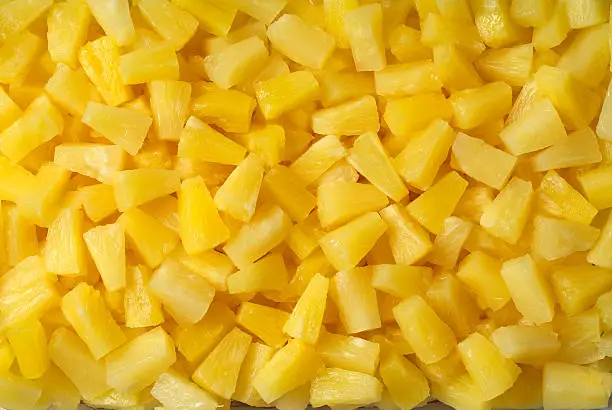 Photo of background of pineapple chunks