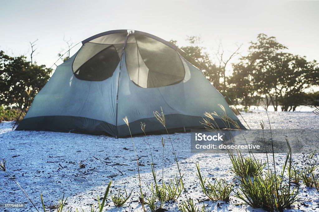 Camping on the Beach Camping on the Beach in the Ten Thousand Islands in the Everglades, Flordia. Beach Stock Photo