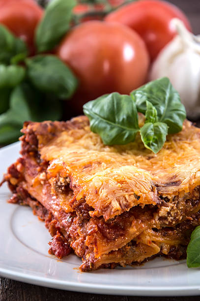 istock Plate with a piece of fresh made Lasagne 177755108