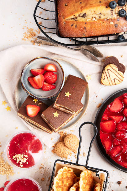 istock Table with various cookies, donuts and cakes. Holiday concept. 1777551341