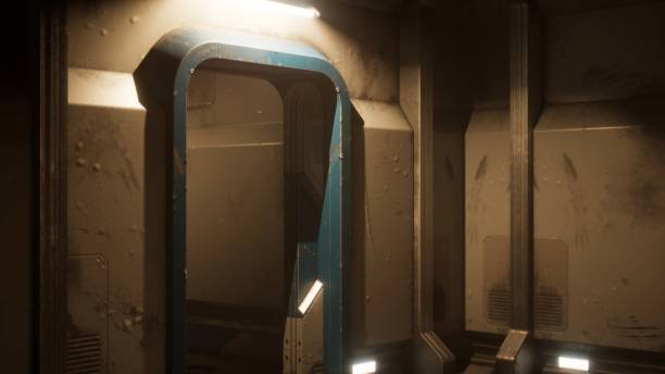 istock Coasting through the dusky and foreboding corridors of the bunker. 1777555529