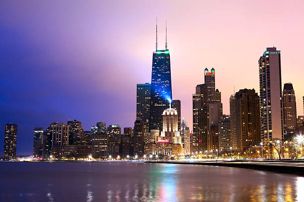 costa de chicago - edificio hancock chicago fotografías e imágenes de stock