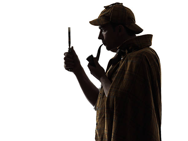 istock Sherlock Holmes smoking a cigar silhouette 177755905