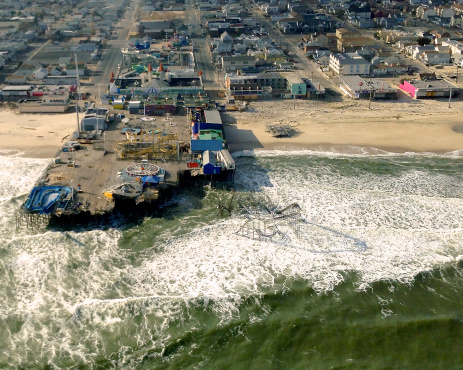 Pier devastated by Hurricane Sandy in NJ