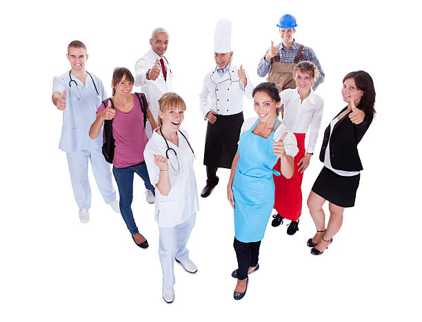 istock Group of people representing diverse professions 177757026