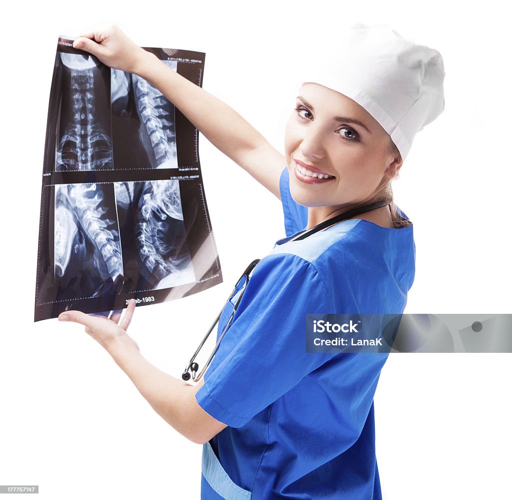 Médico com raio-X - Foto de stock de Adulto royalty-free