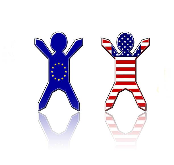 istock flag guys - Europa and USA 177757166