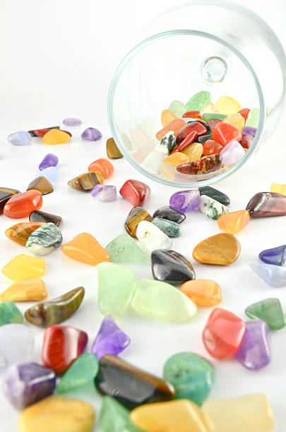 istock Close up colorful stones isolated 177757319