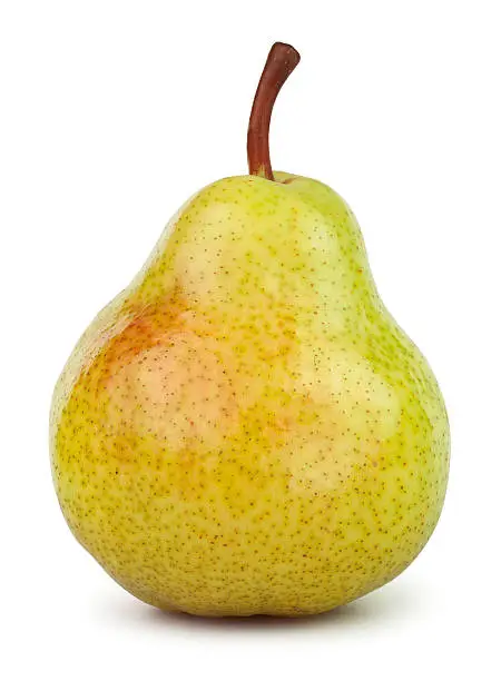 pears one on white background