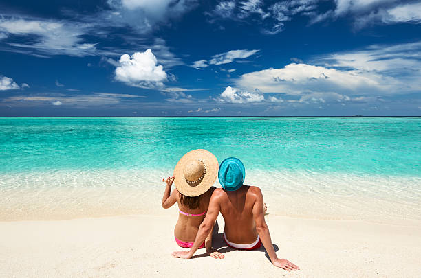 istock Couple on a beach at Maldives 177759061
