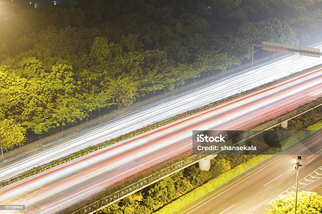 overpass overpass in night of city. Abstract Stock Photo