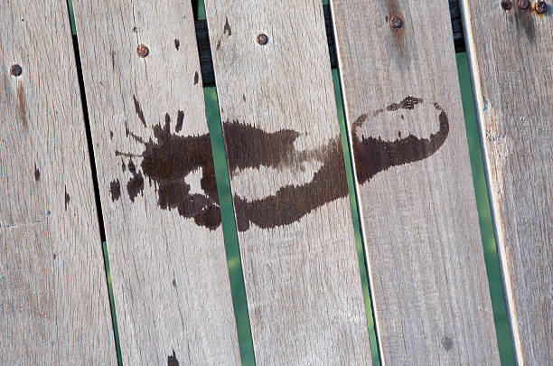 istock Wet footprint on the bridge for swimming 177760083