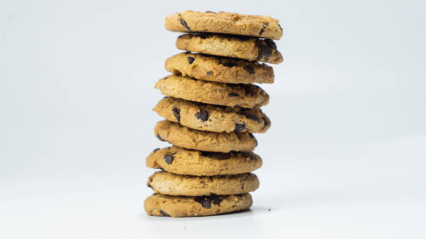 istock Cookies with chocolate chips isolated on white background 1777607037