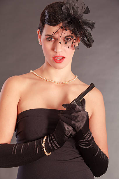 istock Wonderful woman in Agent Look 177760979