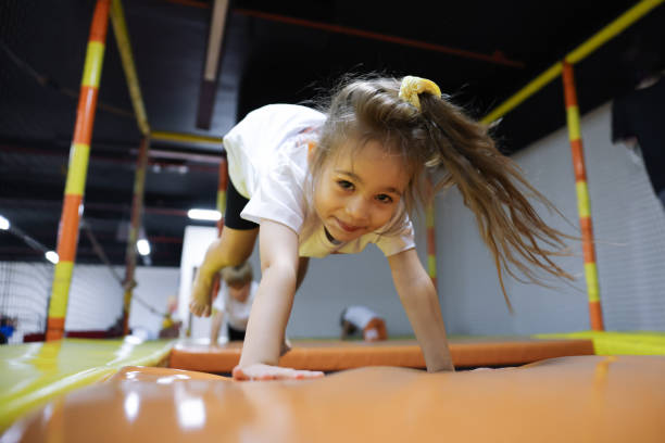 istock Happy girl during corrective gymnastics 1777614410