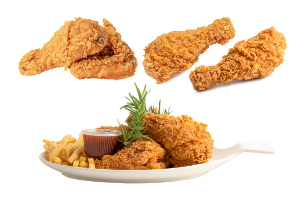 istock Fried chicken isolated on white background, junk food snack concept. 1777620923