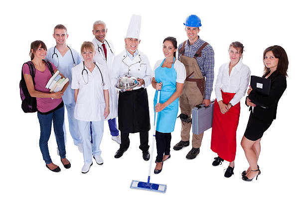 istock Group of people representing diverse professions 177762500