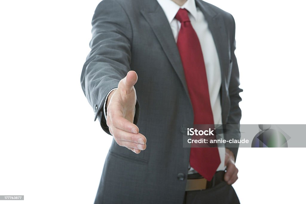 Geschäftsmann bietet handshake für - Lizenzfrei Abmachung Stock-Foto