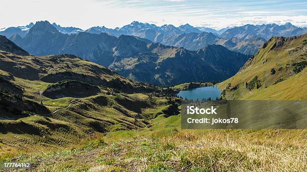 Photo libre de droit de Lac De Montagne Environnant banque d'images et plus d'images libres de droit de Alpes européennes - Alpes européennes, Arbre, Beauté de la nature