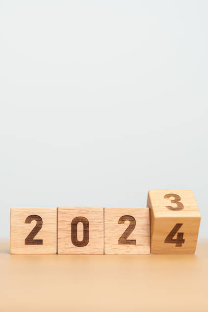 istock 2023 change to 2024 year block on table. goal, Resolution, strategy, plan, start, budget, mission, action, motivation and New Year concepts 1777647642