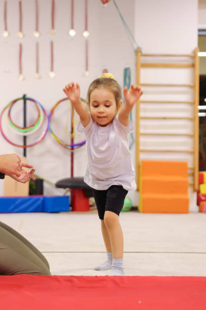 istock Happy girl during corrective gymnastics 1777659849
