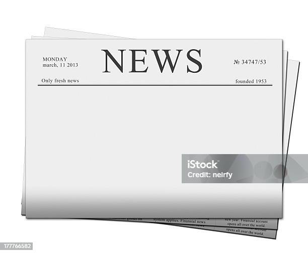 Blank Newspaper Headline Template Stock Photo - Download Image Now - Newspaper, Template, Newspaper Headline