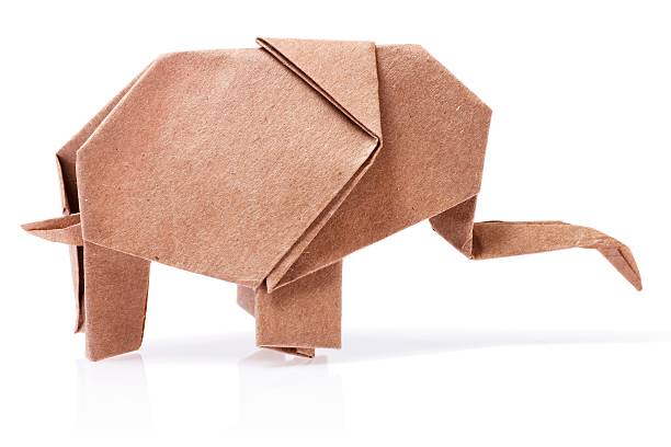 istock origami elephant recycle paper 177767544