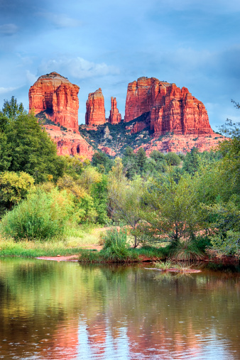 The view of Cathedral Rock in Sedona, Arizona.