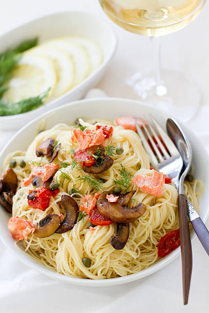 istock Capellini Pasta with Salmon and Vegetables 177768241