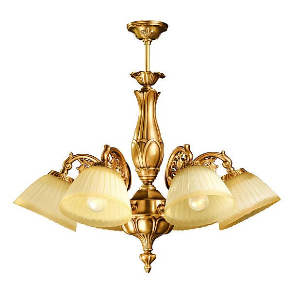 istock Vintage chandelier isolated on white 177770143