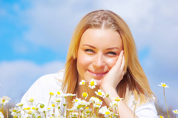 istock Sweet girl on floral glade 177770417