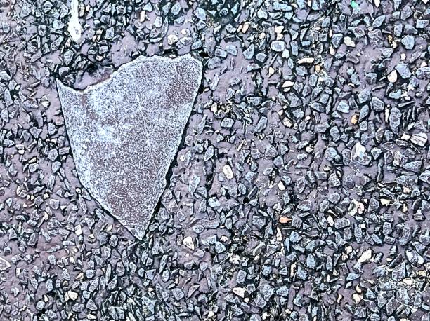 a heart shaped rock on the sidewalk in the park.