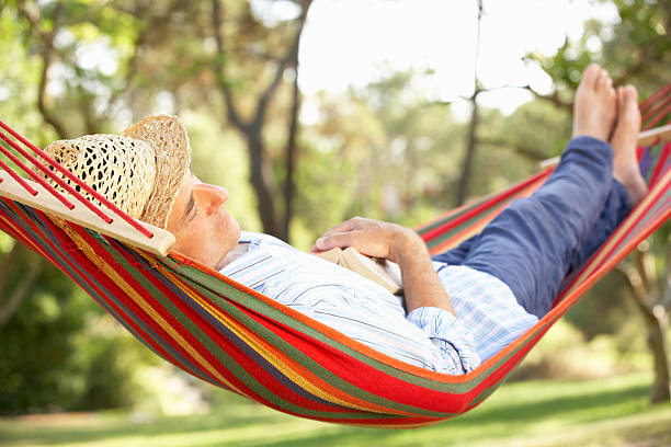 istock Senior Man Relaxing In Hammock 177771243