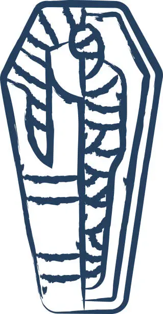 Vector illustration of Mummy hand drawn vector illustration