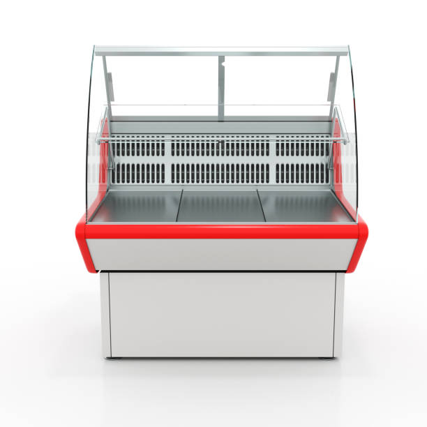 istock Refrigerated display case for fresh products in a supermarket 1777717073
